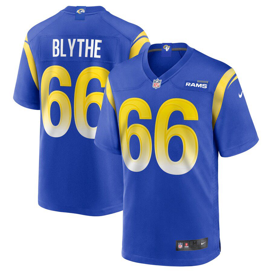 Men Los Angeles Rams 66 Austin Blythe Nike Royal Game NFL Jersey